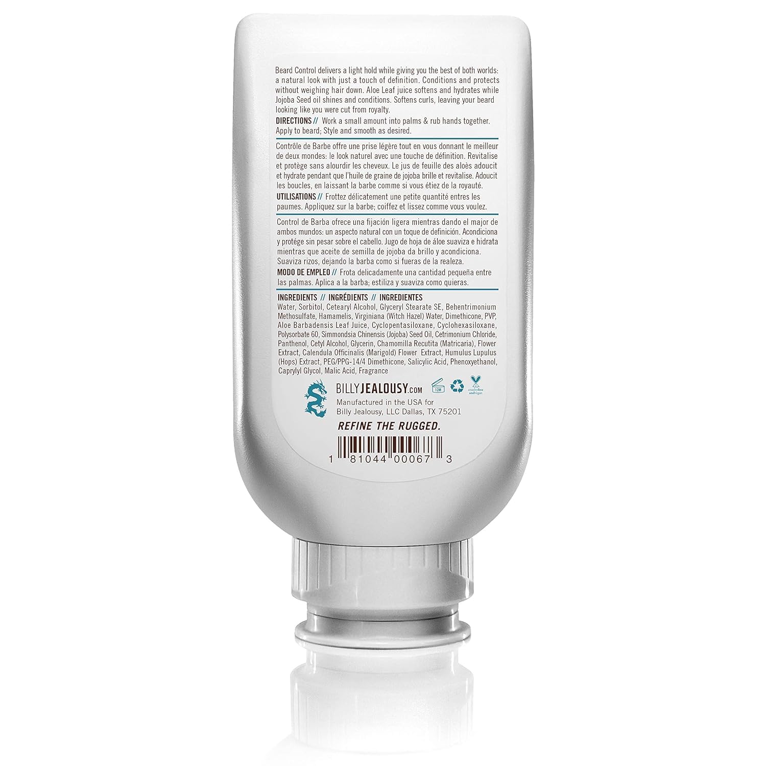 Beard Control softens curls for smoother beard texture