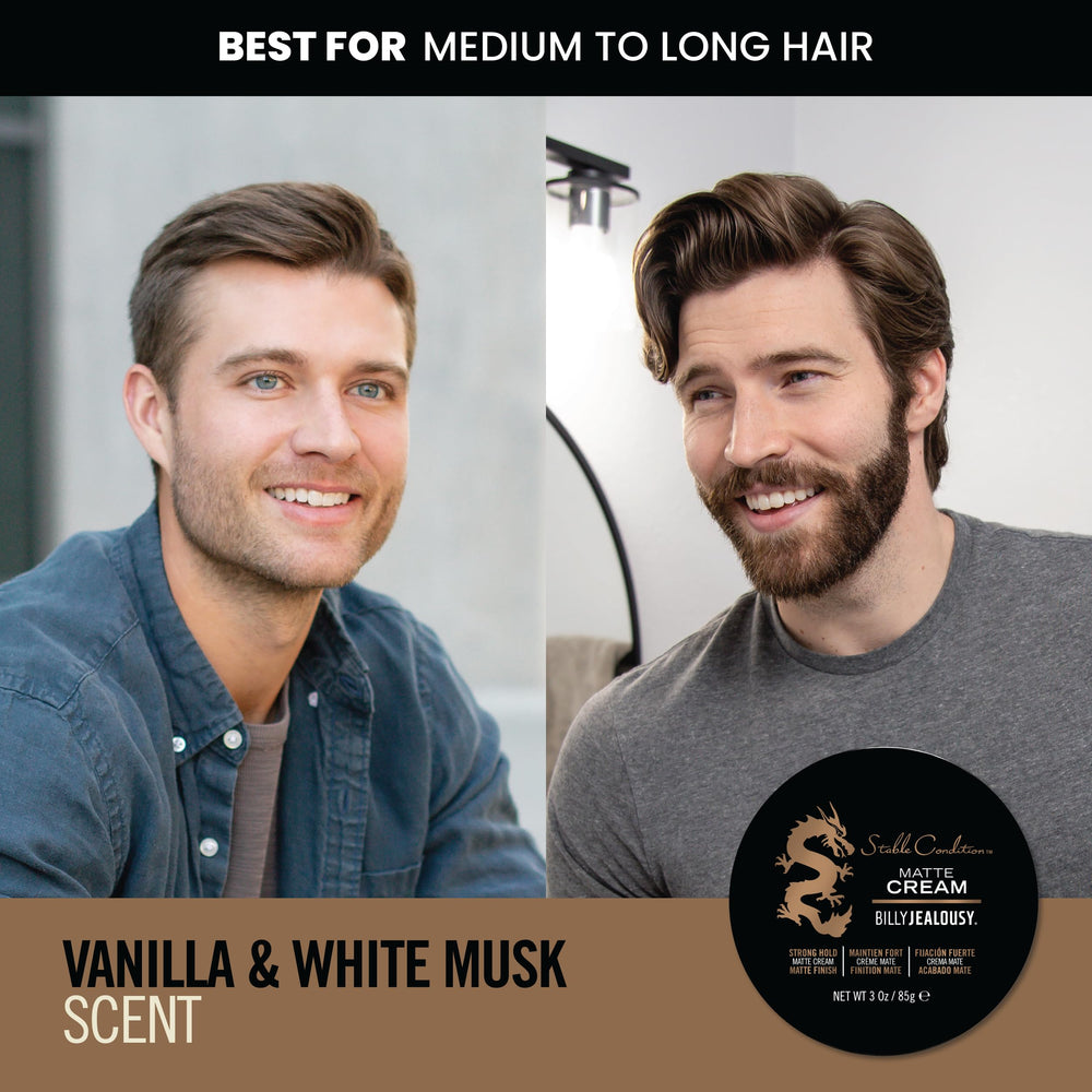 Application on damp hair with easy styling from Billy Jealousy