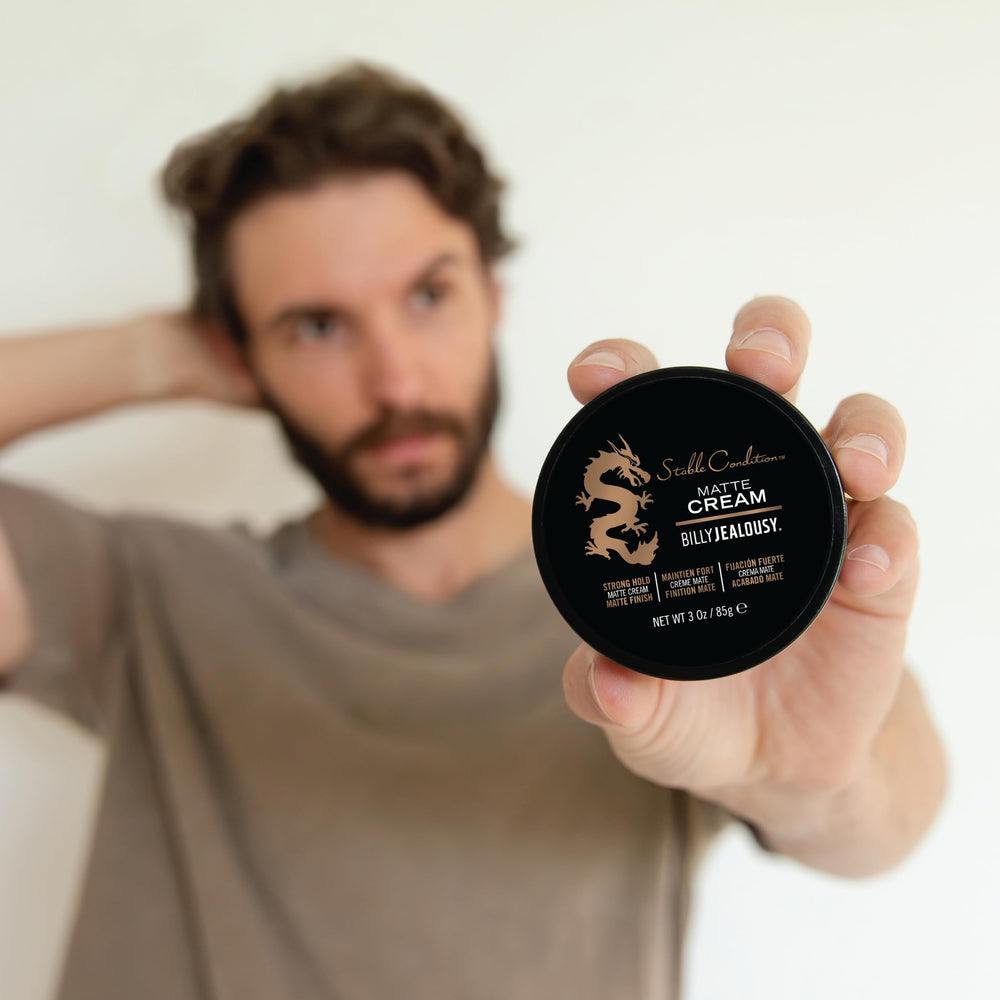 Models with sleek and textured looks using Stable Condition Matte Cream