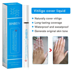 BINBEIV Vitiligo Cover Liquid swatch arm shows shade blending in real skin