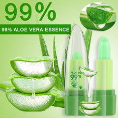 BINGBRUSH Aloe Vera color-changing lipstick tubes show the color-changing effect.
