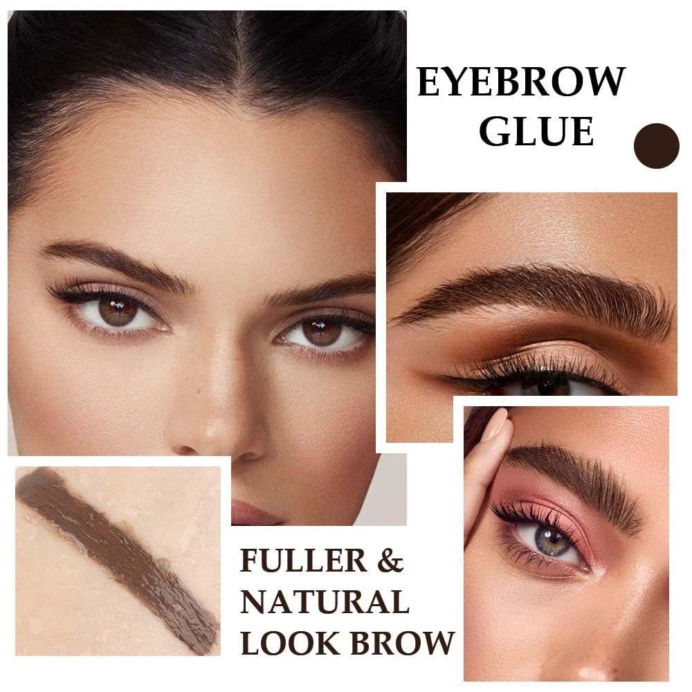 BINGBRUSH brow gel in action fills sparse areas and defines brows.