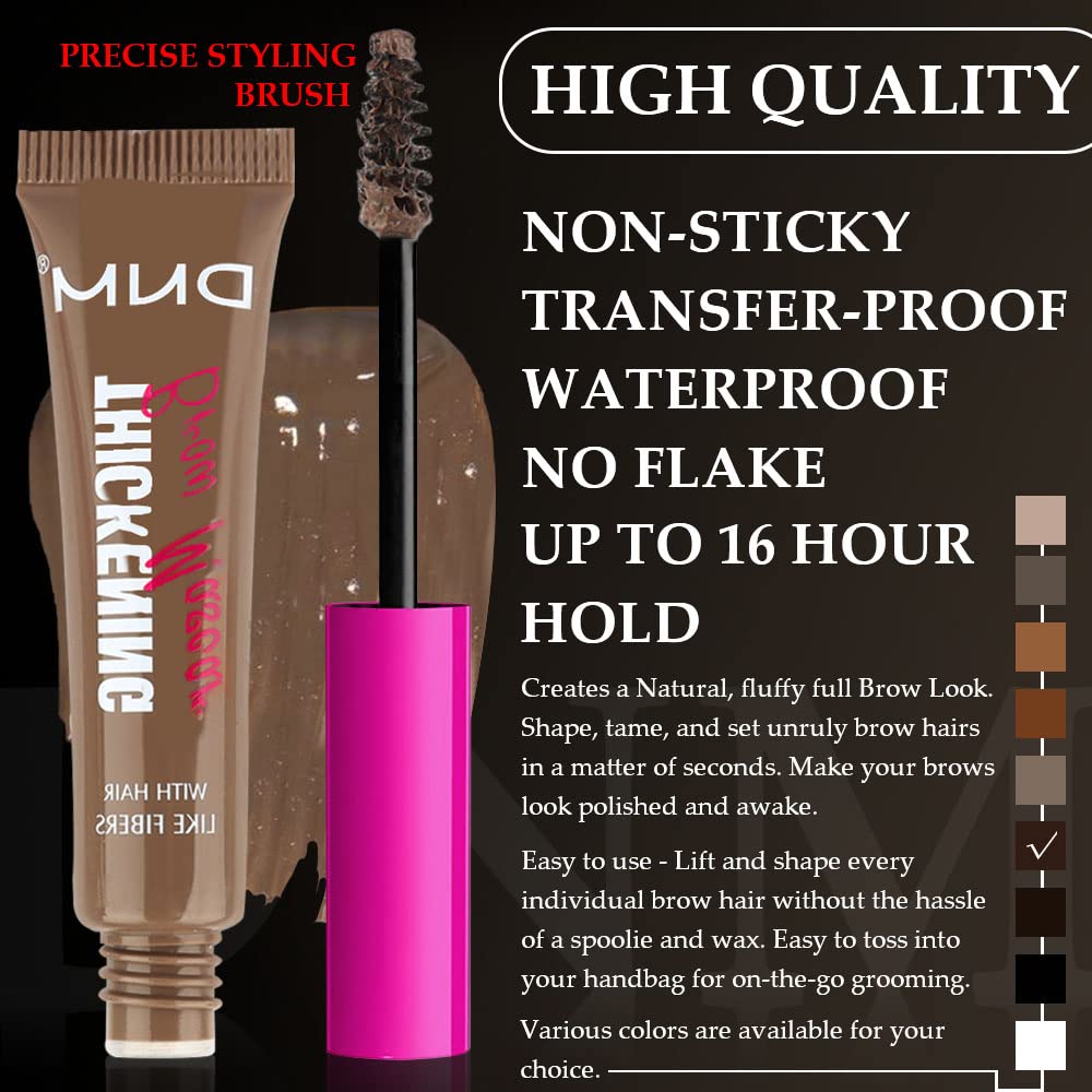 BINGBRUSH brow gel spiral brush in use for even, quick application.
