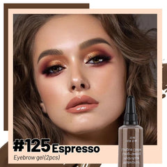 BINGBRUSH brow gel swatches in espresso for long-lasting color.