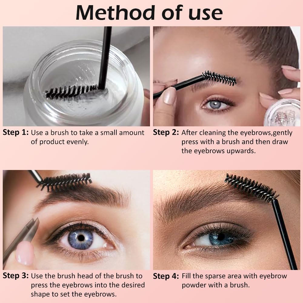 Bingbrush brow wax application brush enabling precise brow outlining.