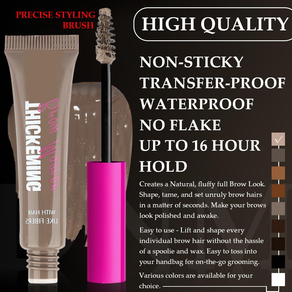 BINGBRUSH buildable brow tint adding depth with each layer.