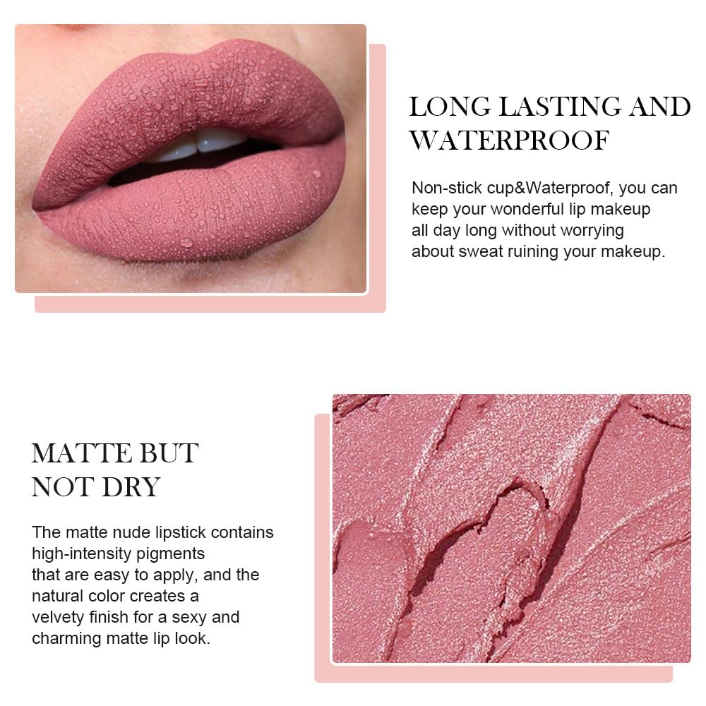 BINGBRUSH Crayon Matte Lipstick texture close-up in nude for everyday wear