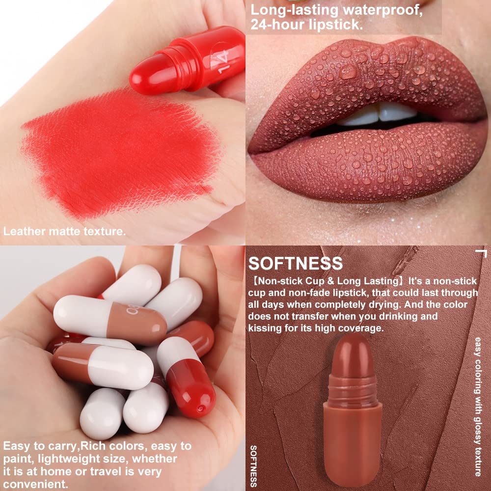 BINGBRUSH sample kit mini lipsticks provides travel-friendly color variety.