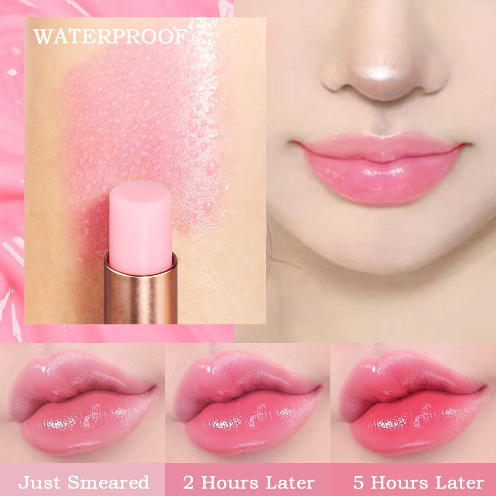 BINGBRUSH Strawberry color-changing lipstick front view with vivid hue and moisture.