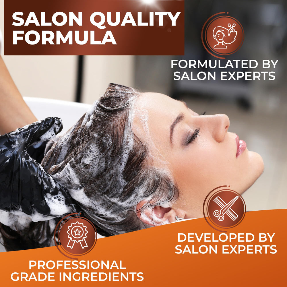 Curly hair shows defined curls with the argan oil shampoo.