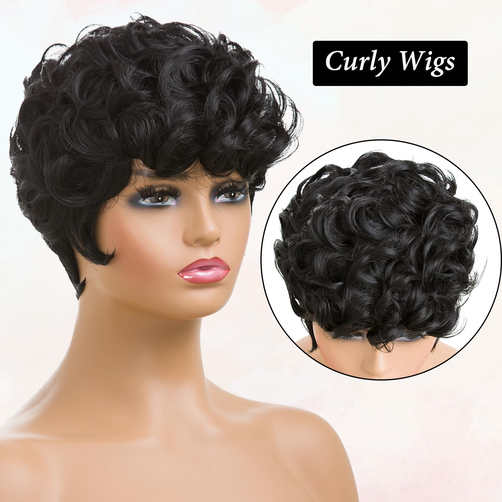 BingSing pixie waves closeup highlighting textured curls