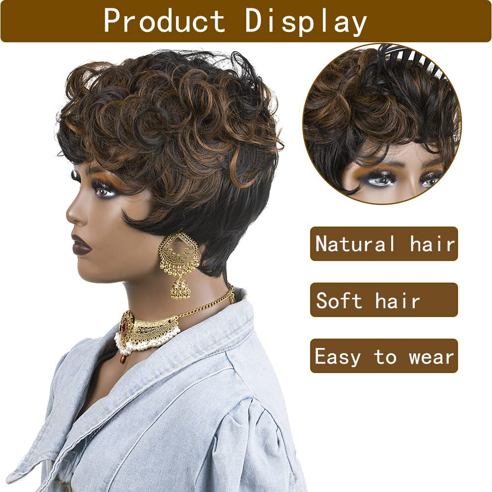 BingSing pre-layered pixie style with face-framing bangs for easy styling.