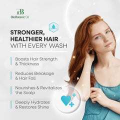 Bio Botanic Oil Shampoo label close-up shows sulfate-free promise