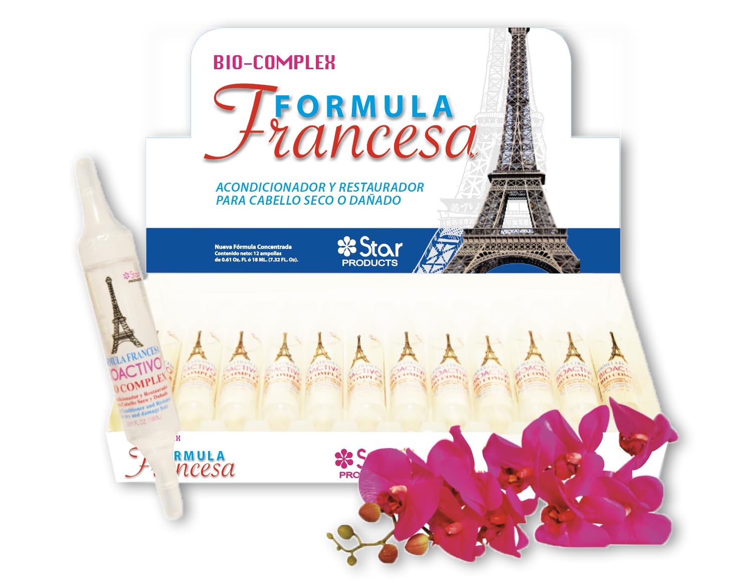 Bio Complex 2 Bio Complex French 12 Pack – 0.61 oz Each | Intensive Hair Repair Trea ...