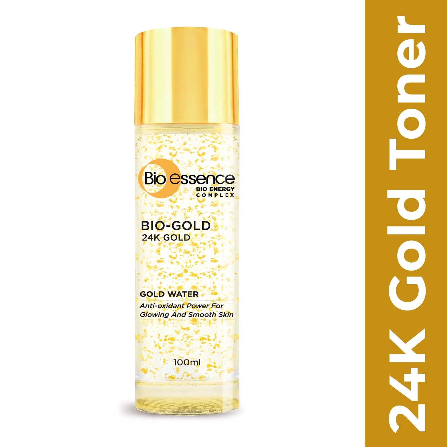 Bio Essence Bio-Gold Water liquid glow on skin for a radiant appearance.