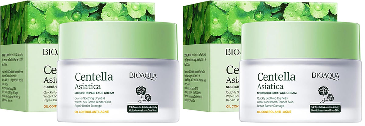 BIOAQUA Centella Asiatica Nourish Repair cream front view for soothing dryness and balanced skin.