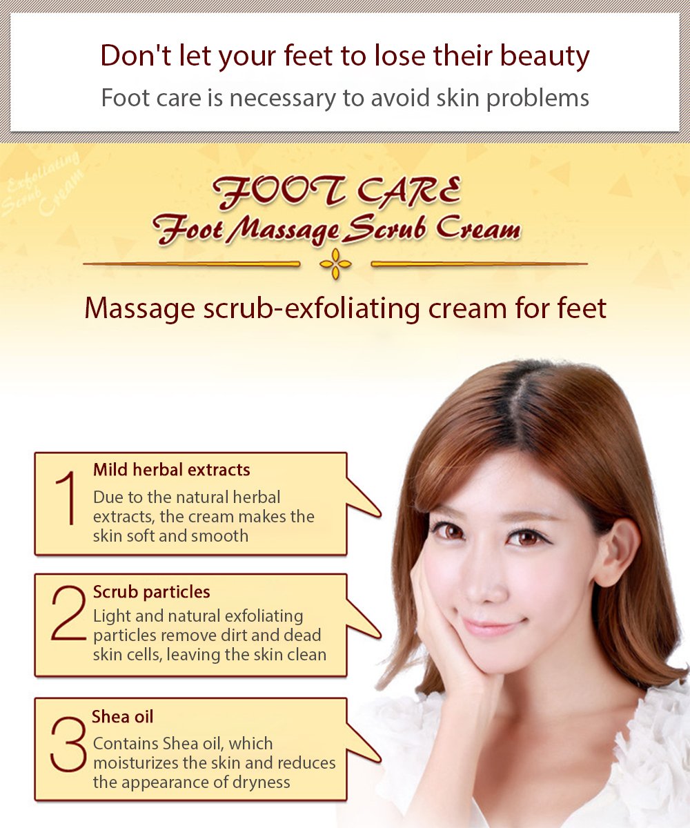 BIOAQUA foot care swirl of shea oil cream on skin