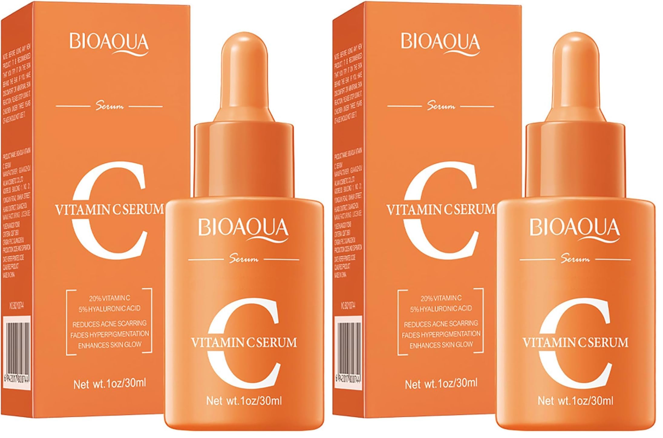 BIOAQUA Vitamin C Serum bottle front view highlights hydration and brightness