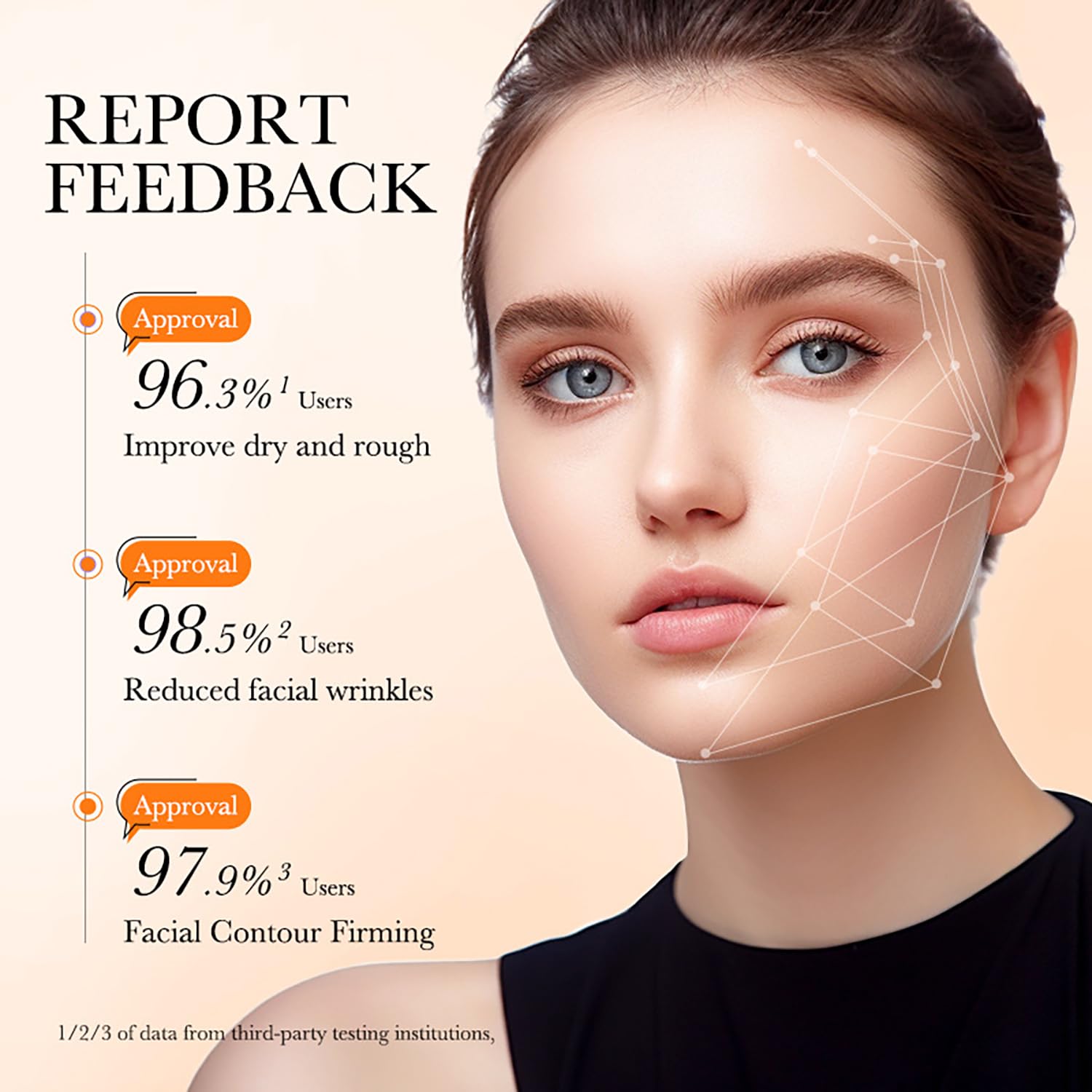 BIOAQUA Vitamin C Serum texture swatch reveals non-greasy feel