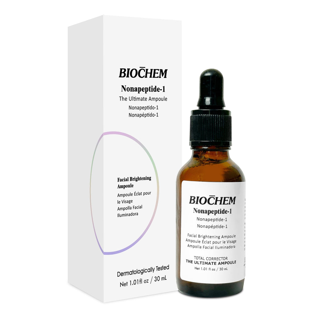 BIOCHEM Nonapeptide-1 cruelty-free badge reassures responsible skincare