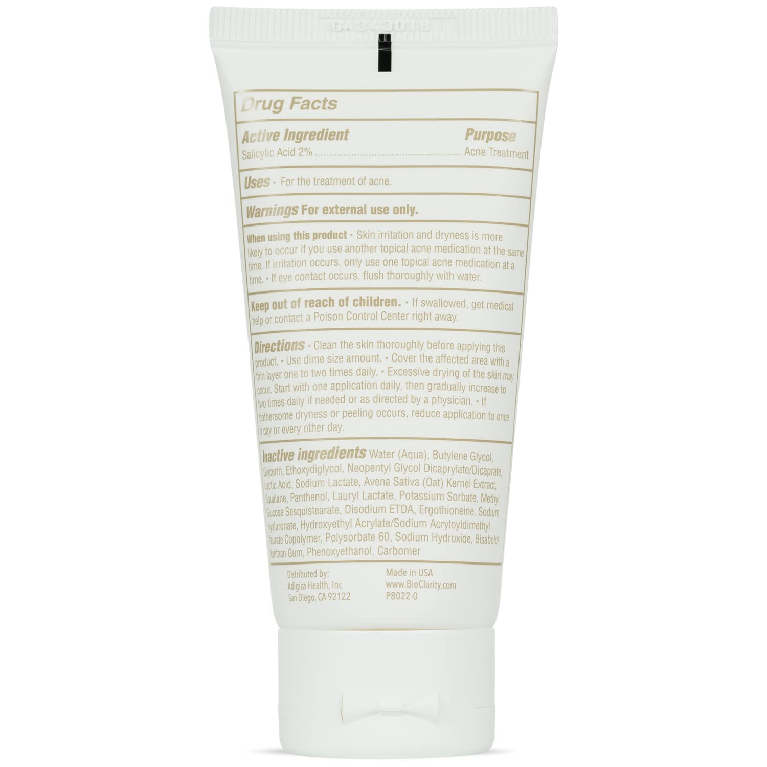 BioClarity Acne Treatment Gel being applied, quick absorption