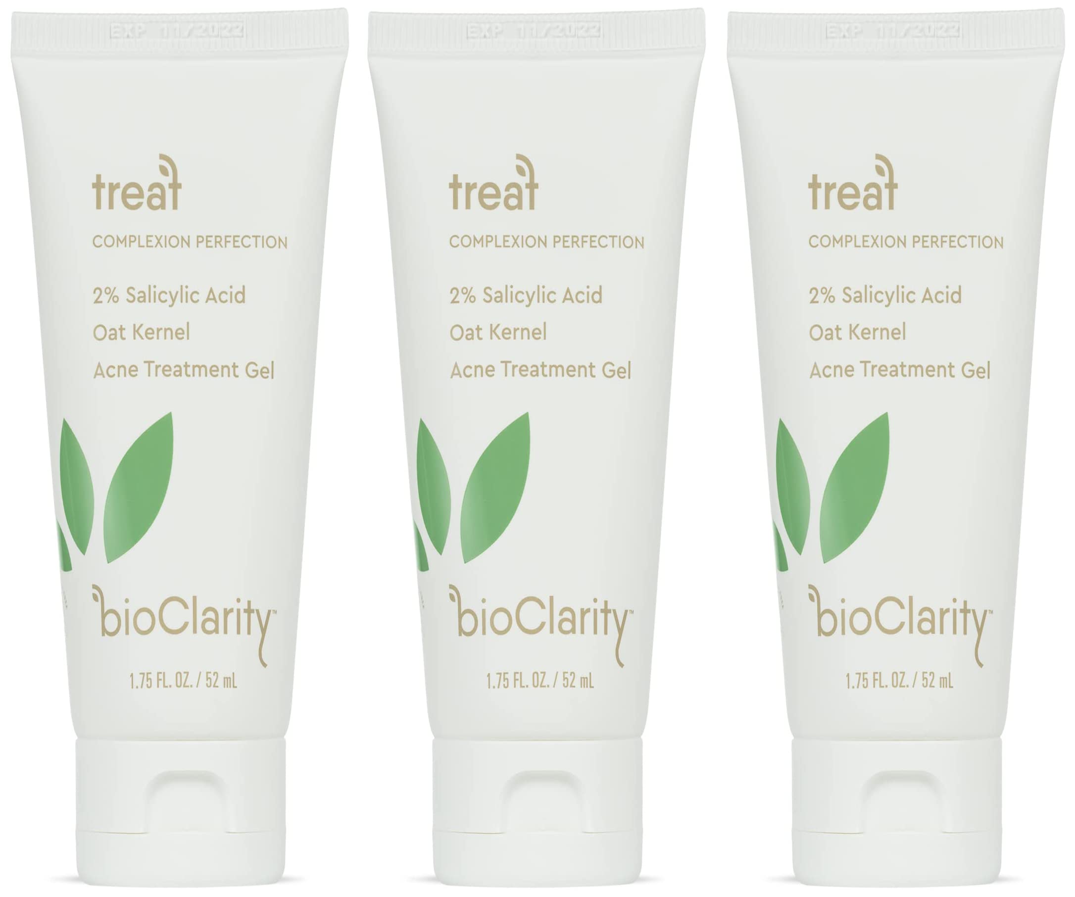 BioClarity Acne Treatment Gel bottle with pump shows easy daily application