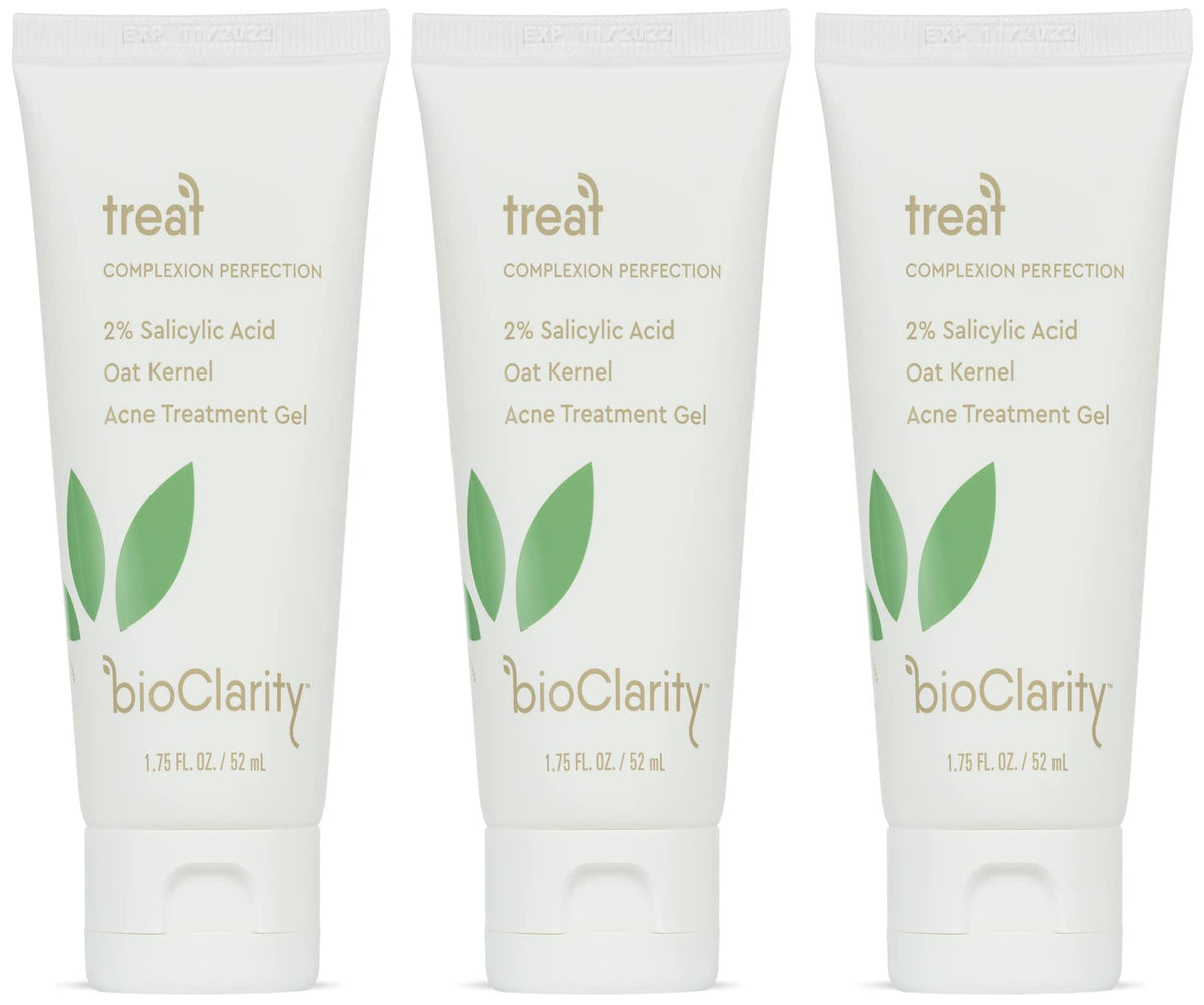 BioClarity Acne Treatment Gel bottle with pump shows easy daily application