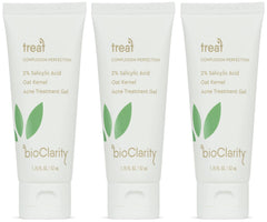 BioClarity Acne Treatment Gel bottle with pump shows easy daily application