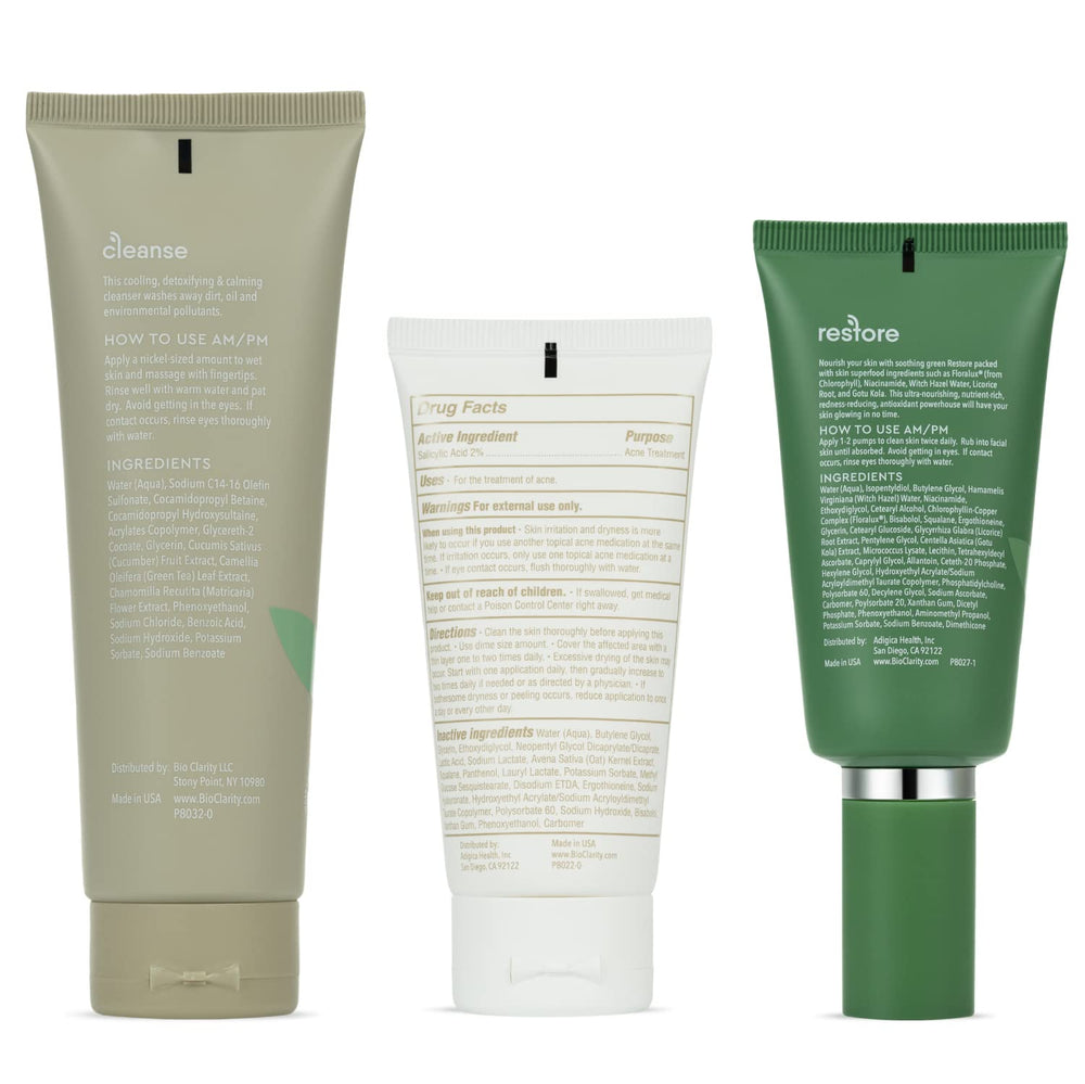 BioClarity salicylic acid treatment gel close-up targeted acne care