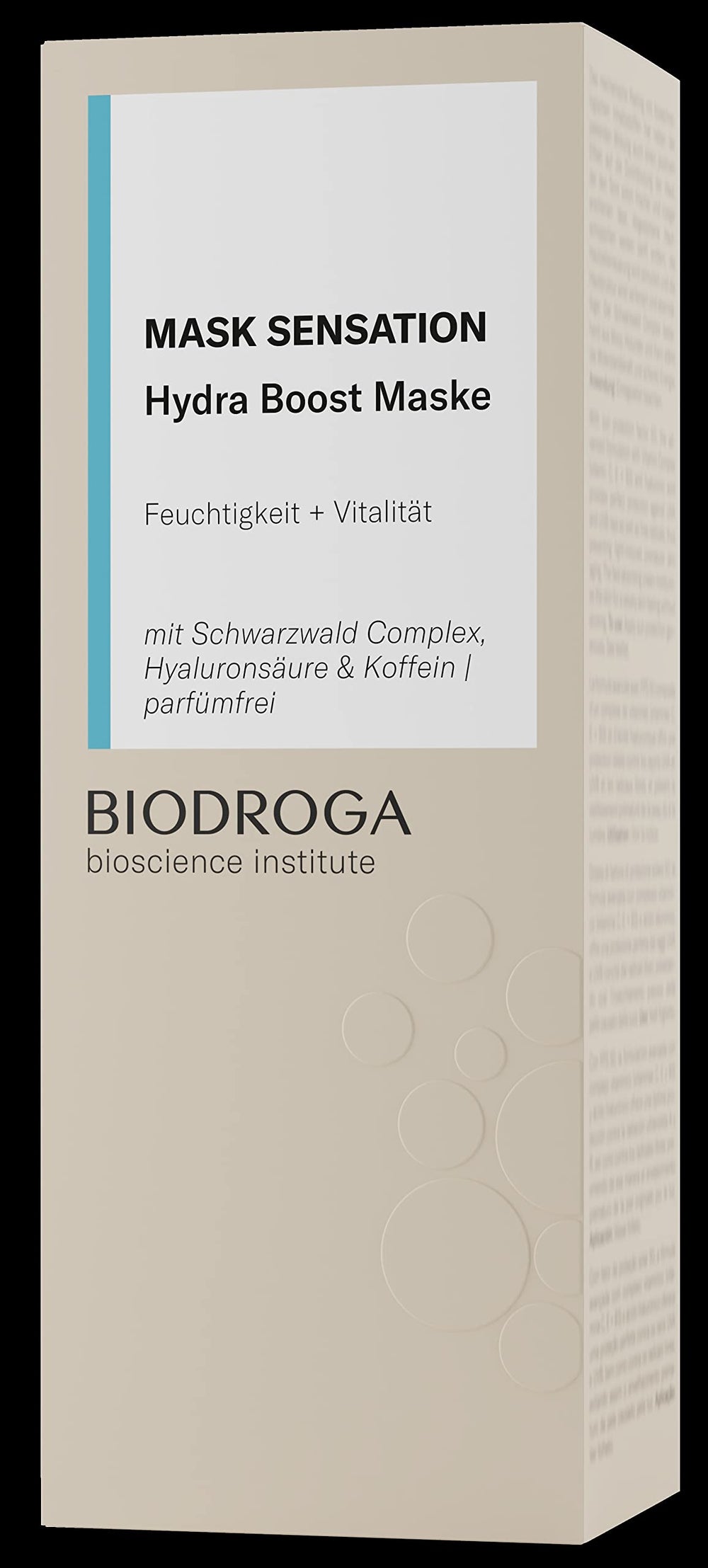 BIODROGA Hydra Boost mask spread on skin showing hydration