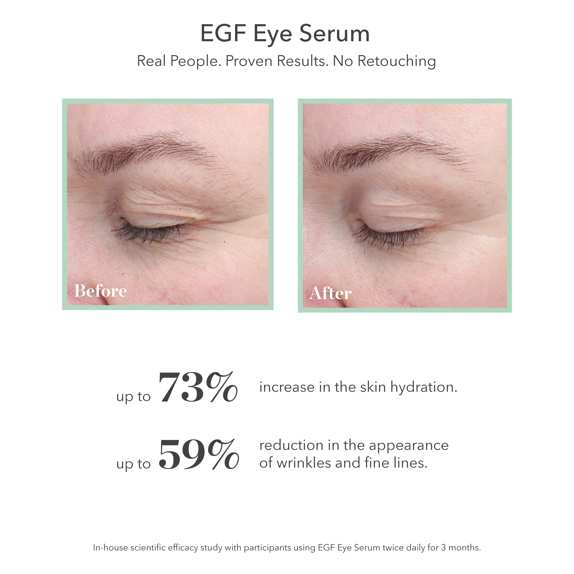 BIOEFFECT EGF Eye Serum texture swatch highlights hydrating formula.