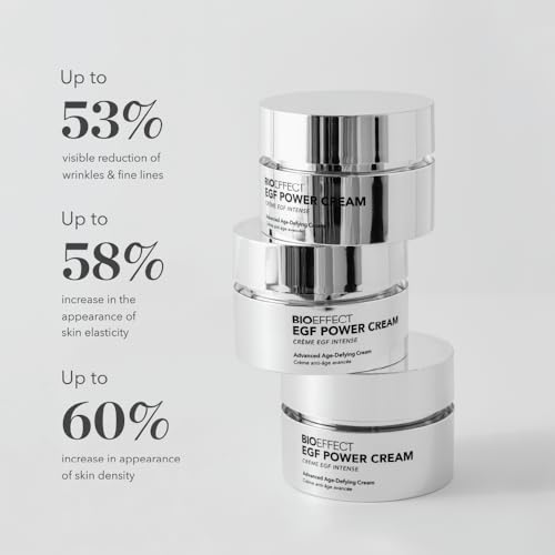 Bioeffect EGF Power Cream pump dispense shown for easy dosing.