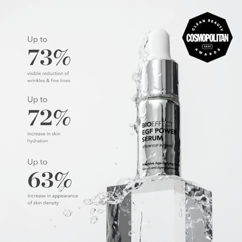 Bioeffect EGF Power Serum dropper and bottle emphasizing hydration