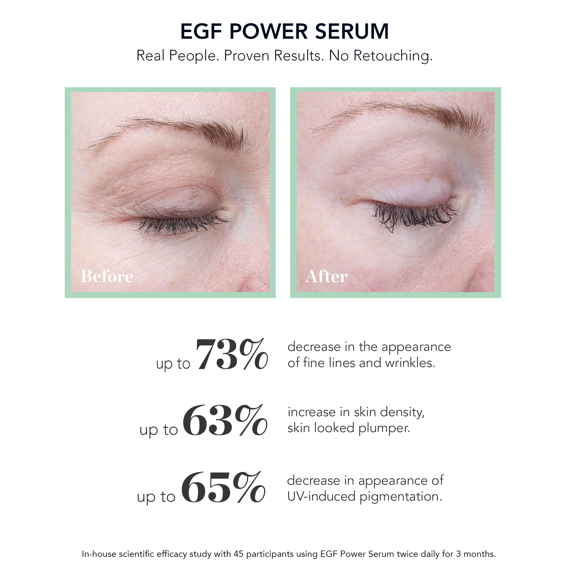 Bioeffect EGF Power Serum ingredients graphic showing growth factor blend