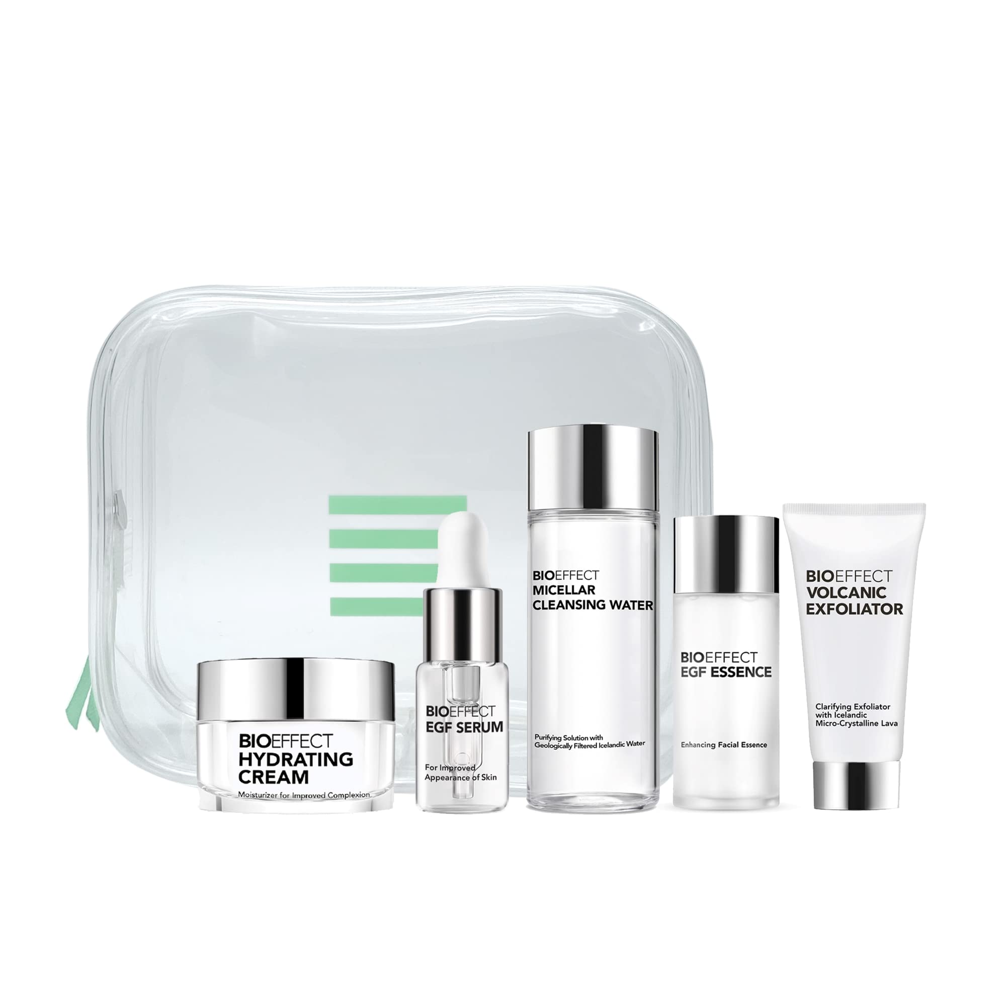Bioeffect volcanic exfoliator close-up shows lava crystals for gentle exfoliation.