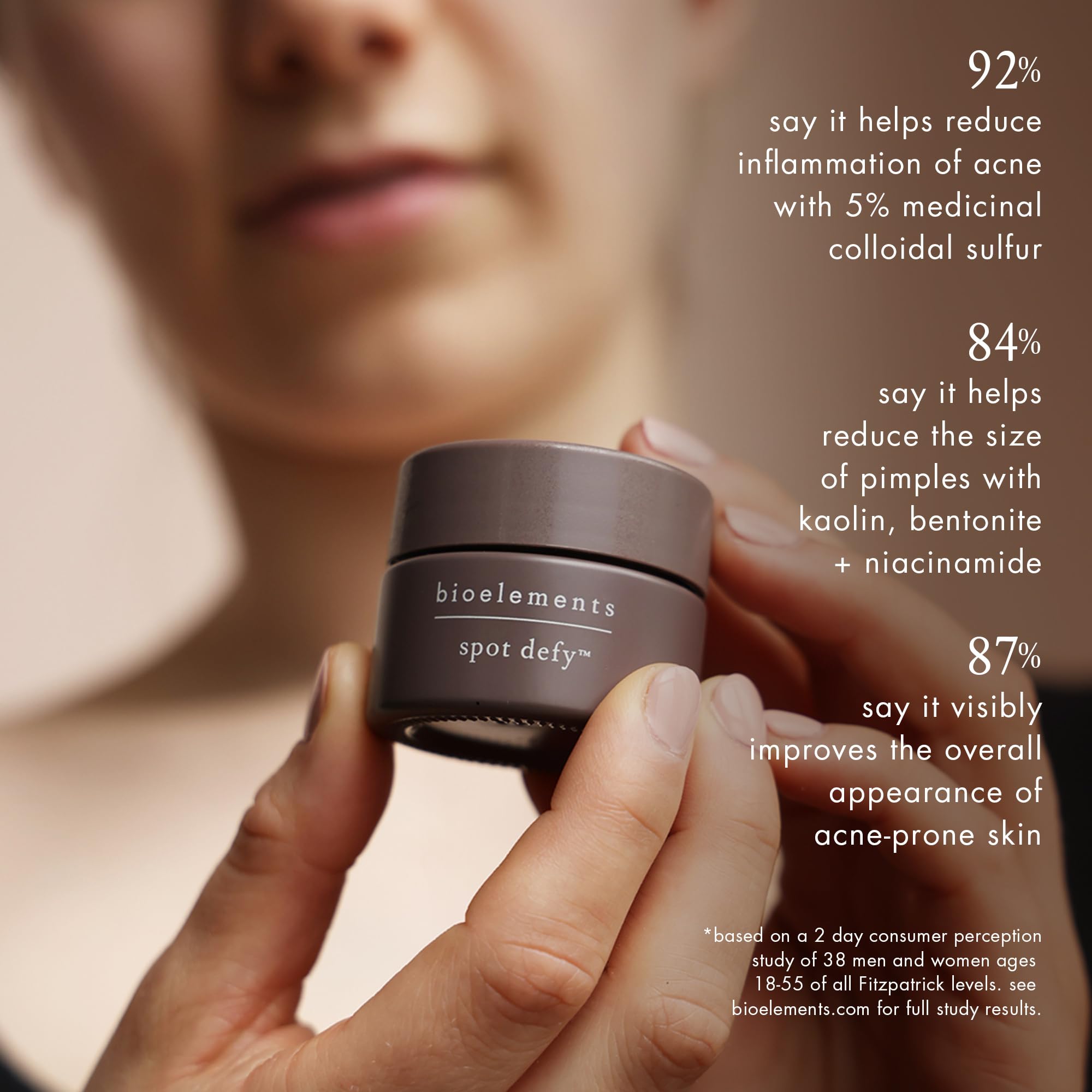 Bioelements brand story image showcases science and nature behind clean skincare.