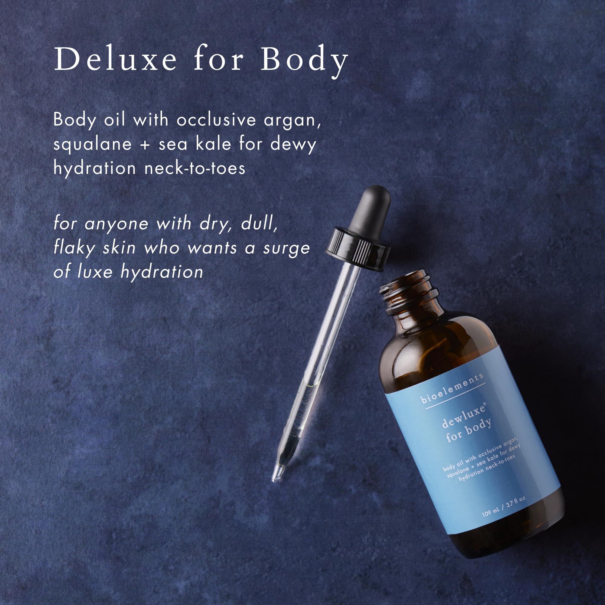 Bioelements Dewluxe for Body applied to forearm, smoothing dry skin.