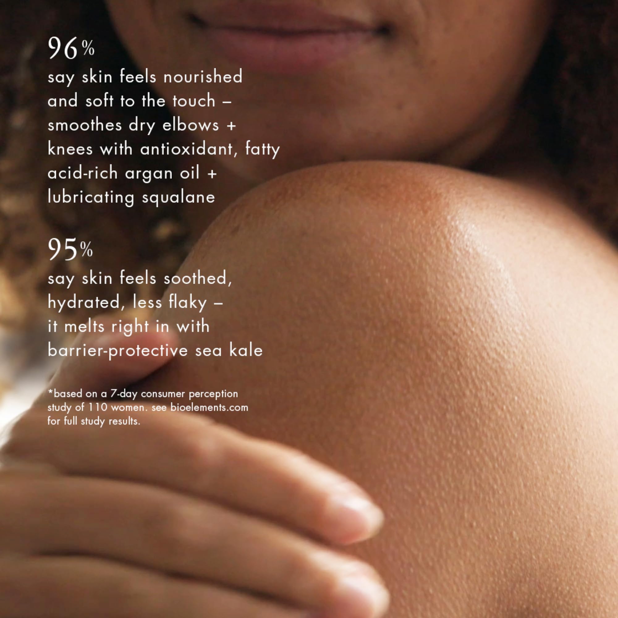 Bioelements Dewluxe for Body massage motion, absorbs quickly without heaviness.