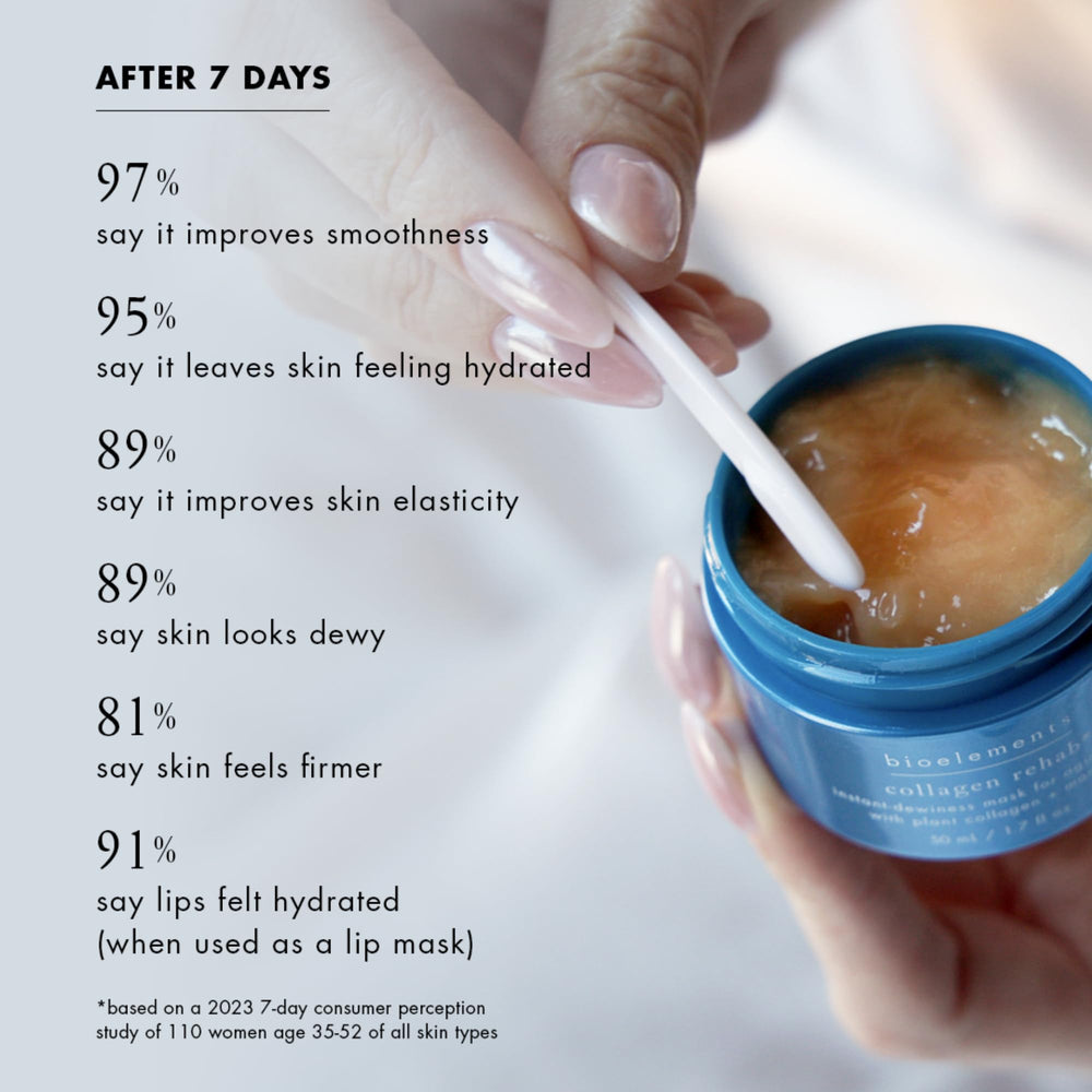 Bioelements Mango butter in the mask delivers rich emollience.