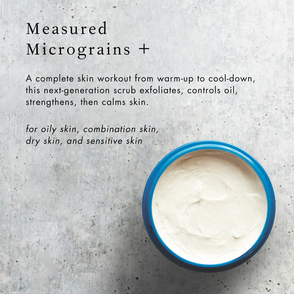 Applying the scrub provides cooling, refreshing sensation on clean skin.