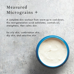 Applying the scrub provides cooling, refreshing sensation on clean skin.