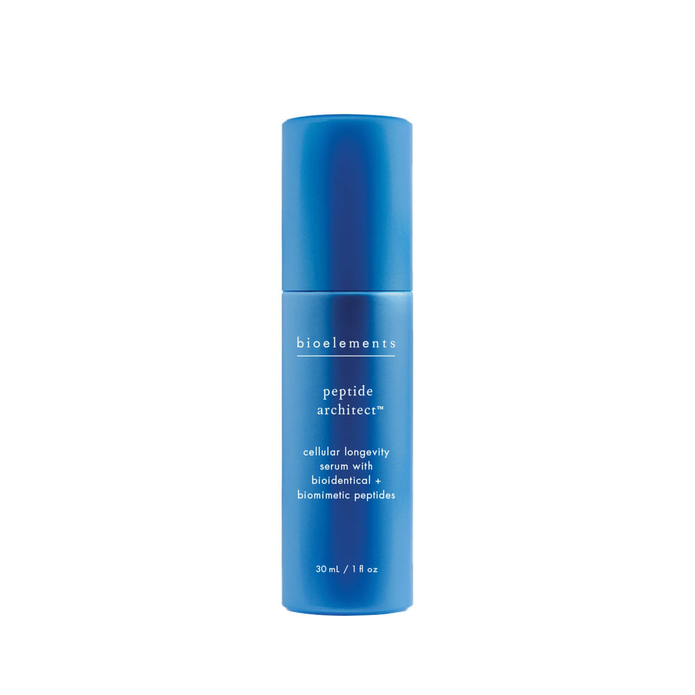 Bioelements Peptide Architect bottle pump, sleek design for targeted anti aging use