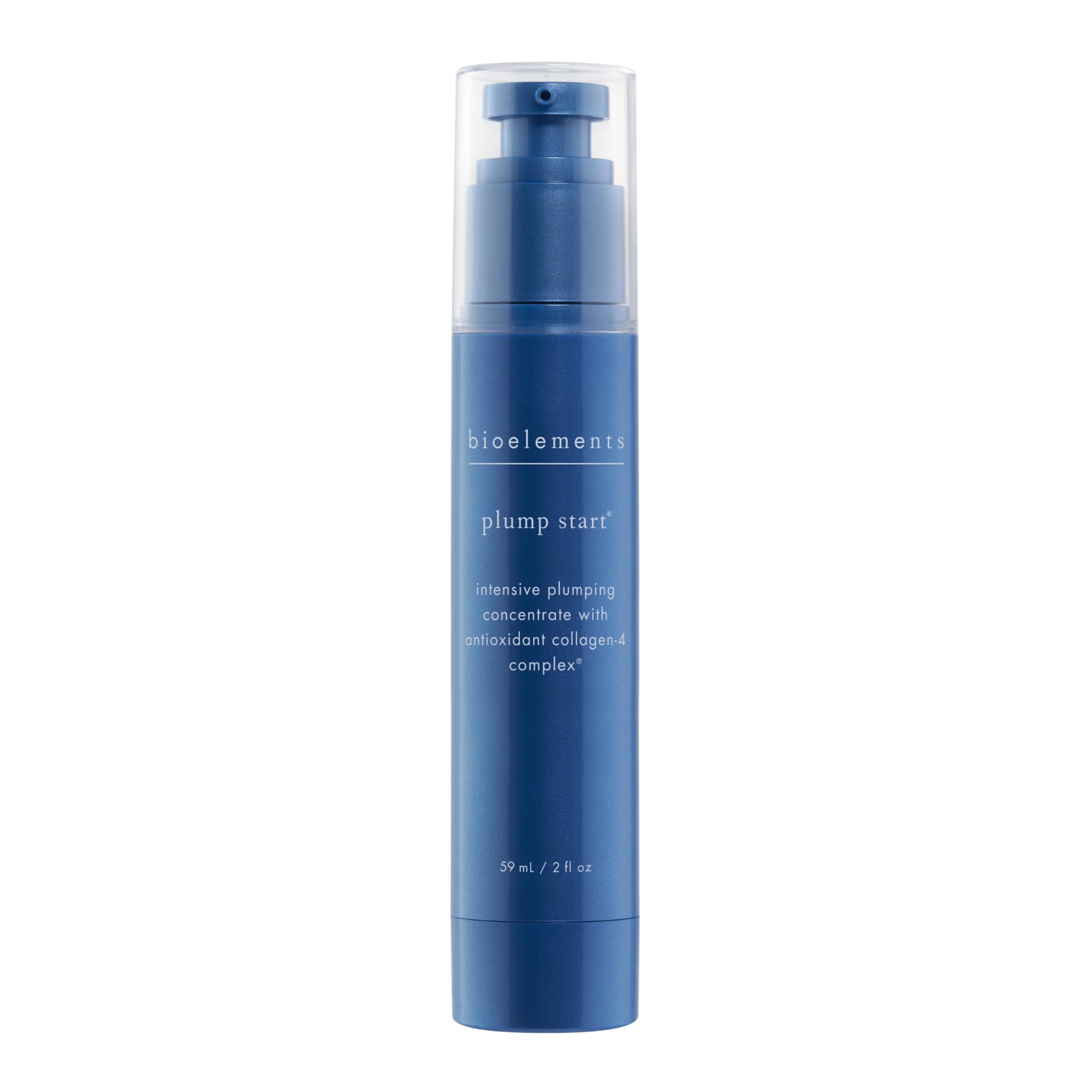 Bioelements Plump Start bottle front view shows the product packaging and branding.