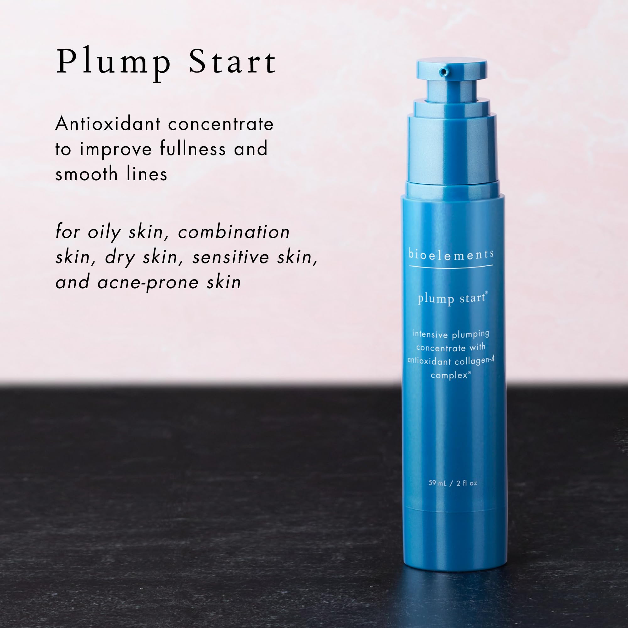 Plum-ingredient details in Bioelements Plump Start formula highlight antioxidant power.