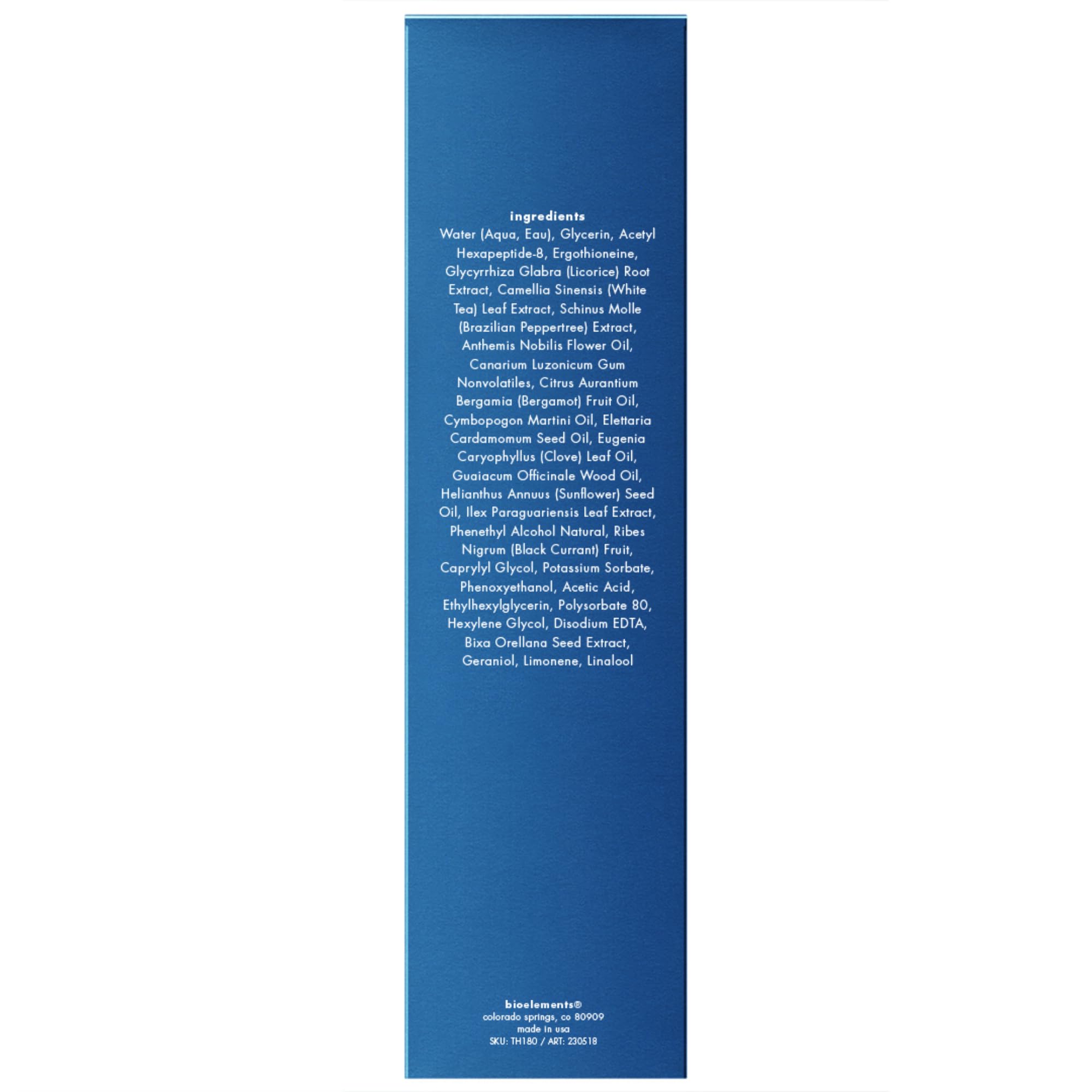 Bioelements Power Peptide Toner mist spray for refreshing application on all skin types