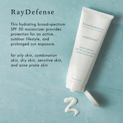 Bioelements RayDefense application on face demonstrates easy, quick spreading.