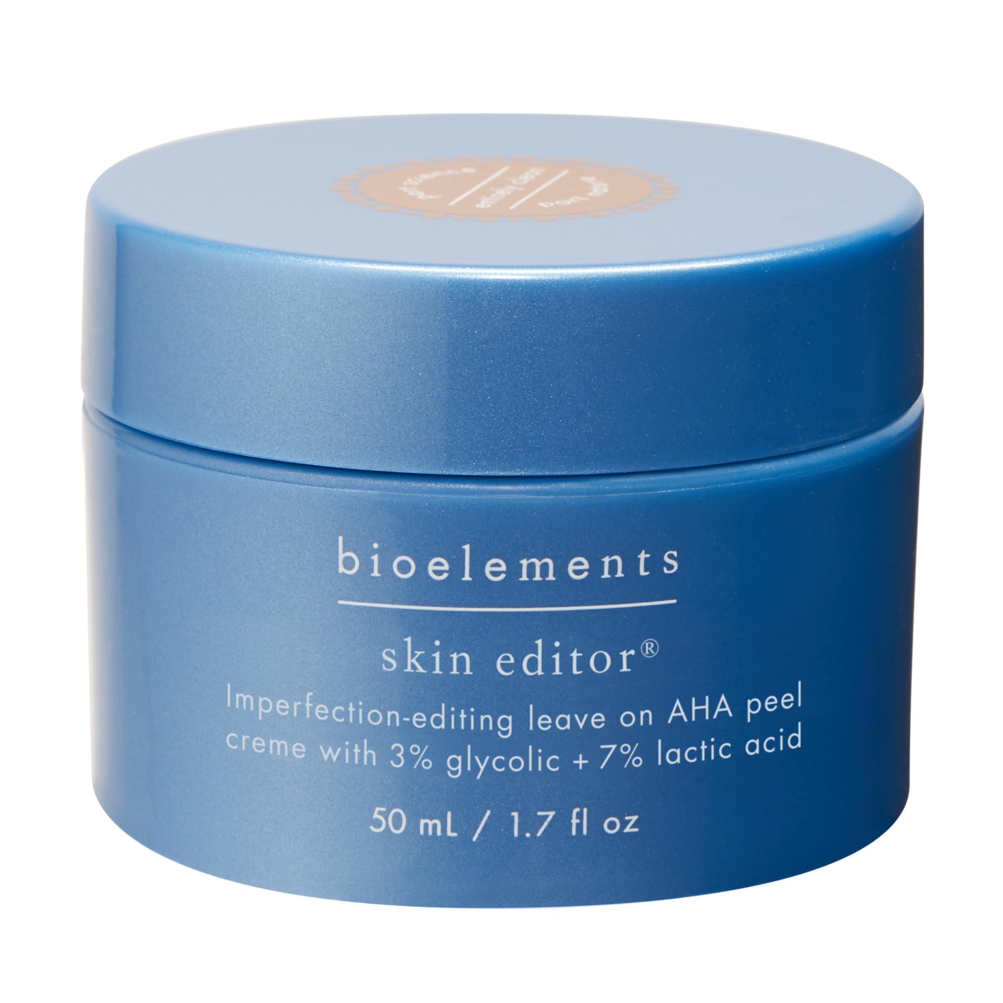 Bioelements Skin Editor bottle front view showing compact leave-on peel for brighter skin