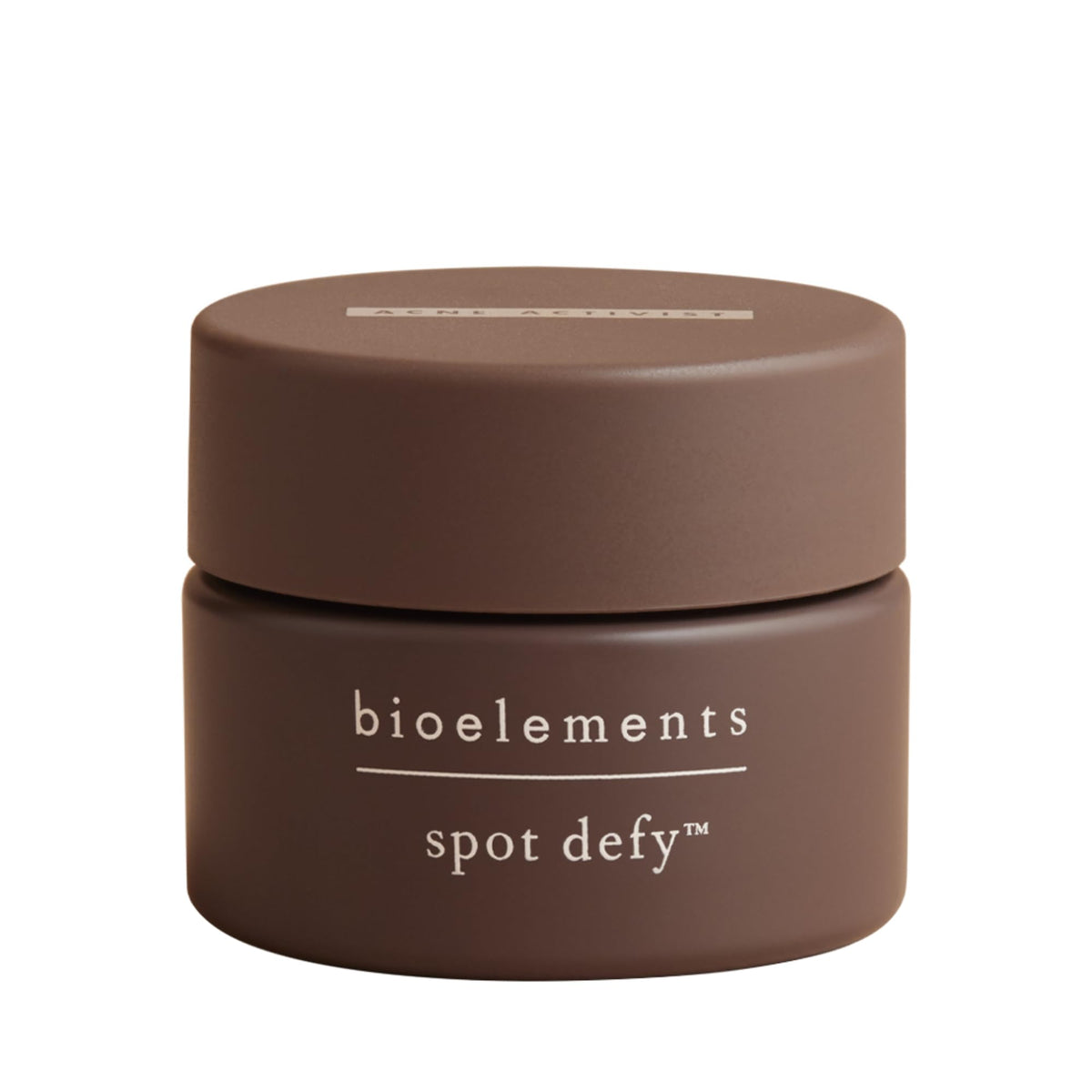 Bioelements Spot Defy bottle closeup for targeted overnight acne care