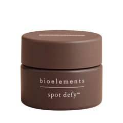 Bioelements Spot Defy bottle closeup for targeted overnight acne care