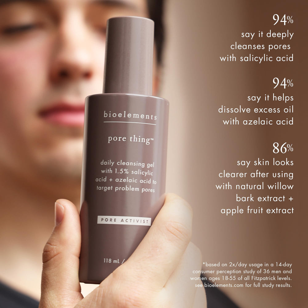 Bioelements Spot Defy tube applied at night to reduce breakouts.